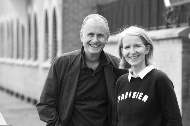 Black and white head shot of Penny and Fred, owners of Flat White Website